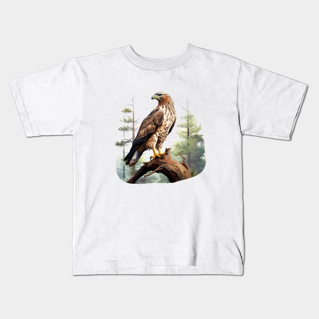 Hawk Hunter Kids T-Shirt by zooleisurelife